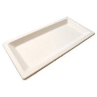 Assiette rectangle 26x13 cm pulpe x25