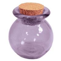 Pot Rond en Verre PARME Bouchon Liège X12