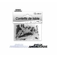 CONFETTIS DE TABLE J.A NOIR/ARGENT