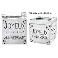 Urne Joyeux anniversaire Blanc