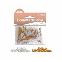 CONFETTIS DE TABLE J.A CUIVRE/ARGENT