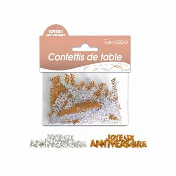 CONFETTIS DE TABLE J.A CUIVRE/ARGENT