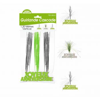 GUIRLANDE CASCADE J.A HOLOGRAMME VERT