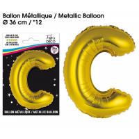 BALLON ALU OR LETTRE C