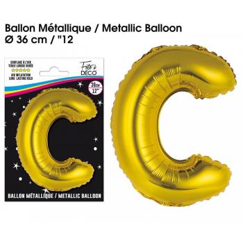 BALLON ALU OR LETTRE C