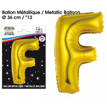 BALLON ALU OR LETTRE F