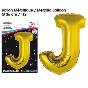 BALLON ALU OR LETTRE J