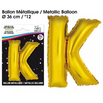 BALLON ALU OR LETTRE K