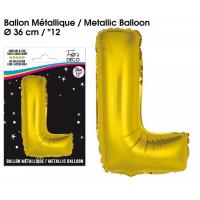 BALLON ALU OR LETTRE L