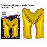 BALLON ALU OR LETTRE M