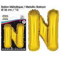 BALLON ALU OR LETTRE N