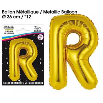 BALLON ALU OR LETTRE R