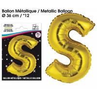 BALLON ALU OR LETTRE S