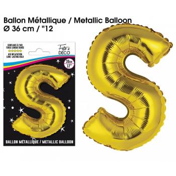 BALLON ALU OR LETTRE S