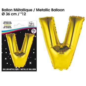 BALLON ALU OR LETTRE V