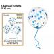 BALLONS CONFETTIS X6 BLEU