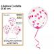 BALLONS CONFETTIS X6 FUSHIA