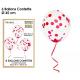 BALLONS CONFETTIS X6 ROUGE