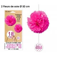 FLEURS DE SOIE TOUS AGES X2 FUCHSIA