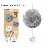 FLEURS DE SOIE TOUS AGES X2 GRIS