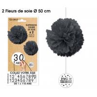 FLEURS DE SOIE TOUS AGES X2 NOIR