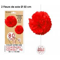 FLEURS DE SOIE TOUS AGES X2 ROUGE