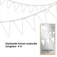 GUIRLANDE FANION NUANCEE BLANC