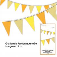 GUIRLANDE FANION NUANCEE JAUNE