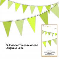 GUIRLANDE FANION NUANCEE VERT