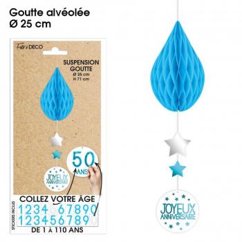 SUSPENSION GOUTTE TOUS AGES BLEU