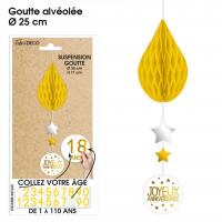 SUSPENSION GOUTTE TOUS AGES JAUNE