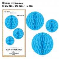 SUSPENSION X3 BOULES BLEU