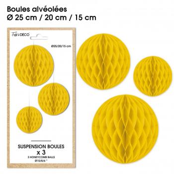 SUSPENSION X3 BOULES JAUNE