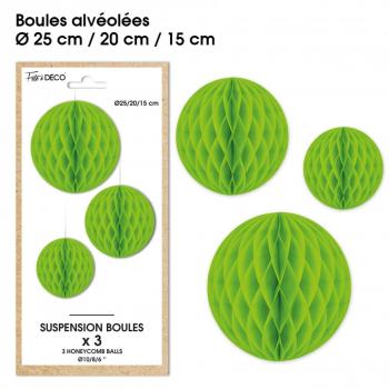 SUSPENSION X3 BOULES VERT