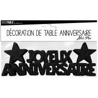 LETTRE JOYEUX ANNIVERSAIRE NOIR DECO DE TABLE