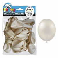 BALLON METAL BLANC X25