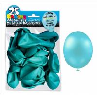 BALLON METAL BLEU CIEL X25