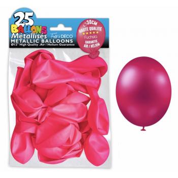 BALLON METAL FUSHIA X25