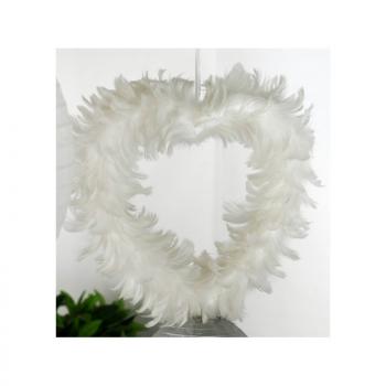 COEUR PLUME D18CM BLANC