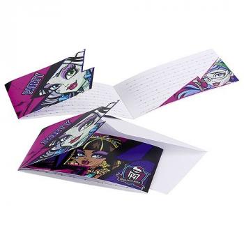 CARTE D'INVITATION X6 MONSTER HIGH