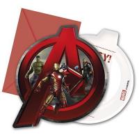 CARTE INVITATION AVENGERS + ENV. X 6