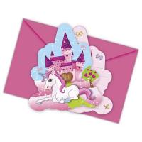 CARTE INVITATION LICORNE+ ENV. X 6