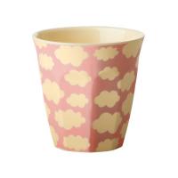 TASSE EN MÉLAMINE RICE - ROSE IMPRIMÉ NUAGES - MEDIUM