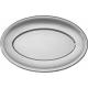 LOT DE 2 PLATEAUX OVALES ARGENT PET 45X28CM