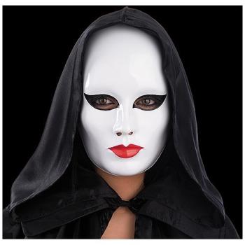 Masque plastique blanc horreur  accessoire déguisement Halloween