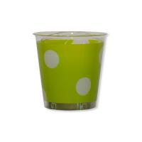 GOBELET CRISTAL POIS VERT X10