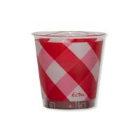 GOBELET PLASTIQUE VICHY ROUGE X10