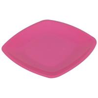 ASSIETTE CARREE FUCHSIA 18CM X12