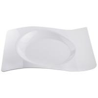 ASSIETTE VAGUE X12 BLANC GRAND MODELE