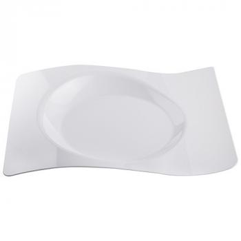 ASSIETTE VAGUE X12 BLANC GRAND MODELE